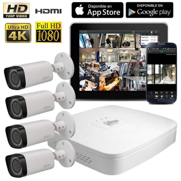 Kit de Cámaras de Seguridad 4K Ultra HD – 4 Cámaras + DVR
